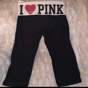 PINK crop leggings size M
